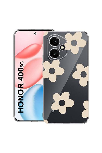 bestcase Clear Silicon Case For Honor 400, Retro Daisy, 2036423 T 1481