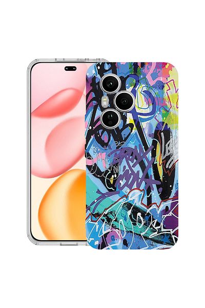 bestcase Carcasă transparentă din silicon pentru Honor 400 Pro, Graffiti, 2036424 T 1184