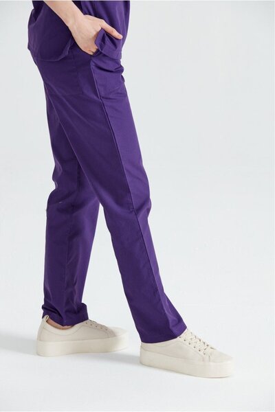 DEMOTEKS Scrub Bottom Pantaloni Medicali Classic Mov Unisex - Purple
