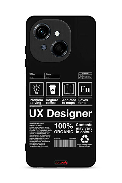 Tolwak Tecno Spark Go 1S 4G Protective Case Cover Ux Designer Sticker