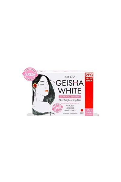 Geisha صابون أبيض كلاسيكي 65 جرام × 2 قطعة