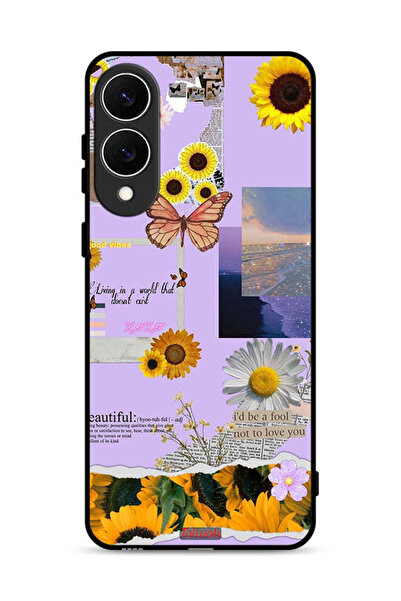 Tolwak غطاء حماية لهاتف Samsung Galaxy S25 Edge بملصقات عباد الشمس الجميلة