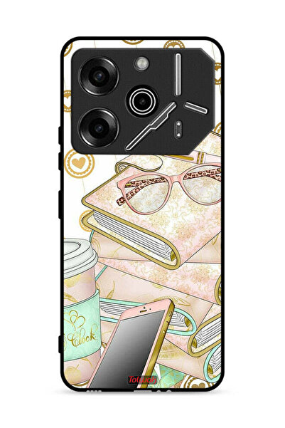 Tolwak غطاء حماية لهاتف تكنو بوفا 6 برو 5G، نظارات على الكتب