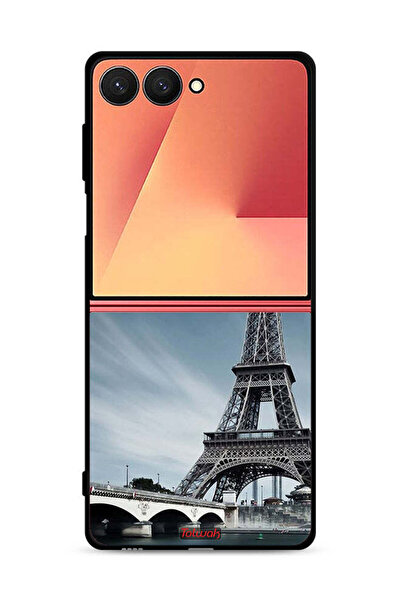 Tolwak غطاء حماية لهاتف سامسونج جالاكسي زد فليب 7 بتصميم برج إيفل