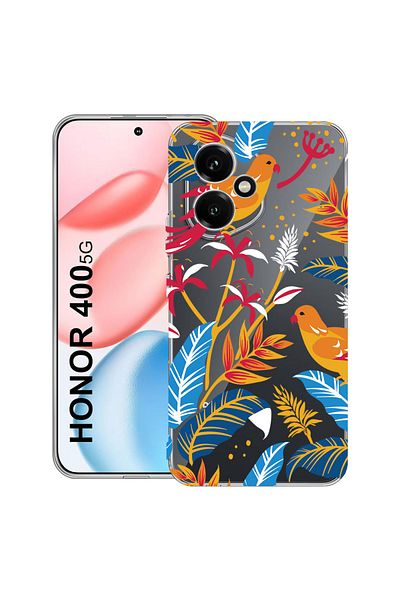 bestcase Carcasă transparentă din silicon pentru Honor 400, păsări colorate, 2036423 T 769