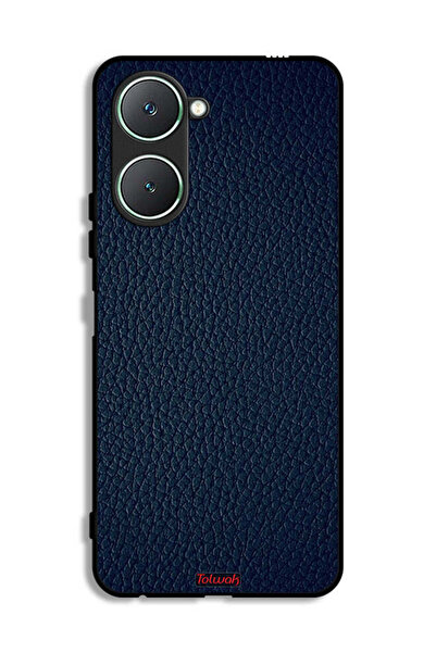 Tolwak غطاء حماية جلدي بنقشة جلدي لهاتف Vivo Y18i 4G