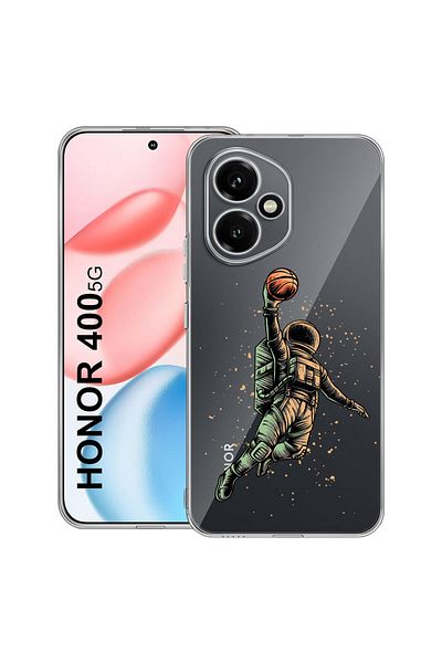 bestcase Clear Silicon Case For Honor 400, Astronaut Basketball, 2036423 T 1003