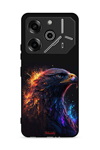 Tolwak غطاء حماية لهاتف Tecno Pova 6 Pro 5G بنقشة فن النسر
