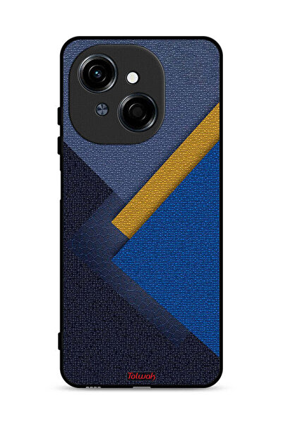 Tolwak غطاء حماية لهاتف Tecno Spark Go 1 4G بنقشة مثلثات جلدية