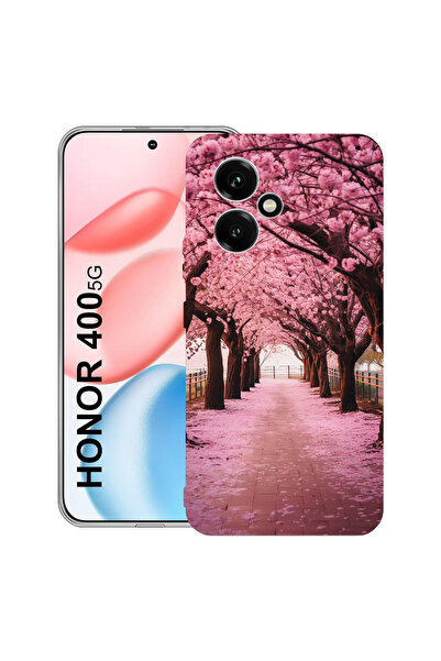 bestcase Carcasă transparentă din silicon pentru Honor 400, flori de cireș, 2...