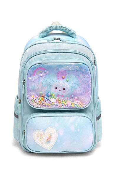 R&B حقيبة ظهر زرقاء فاتحة للبنات