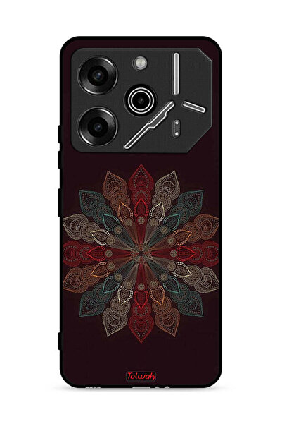 Tolwak غطاء حماية لهاتف تكنو بوفا 6 برو 5G بنقشة زهرة ماندالا