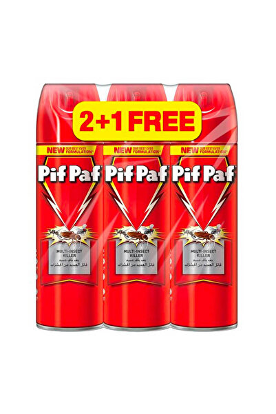 Pif Paf مبيد حشرات متعدد، 300 مل × 2 + 1 مجانًا