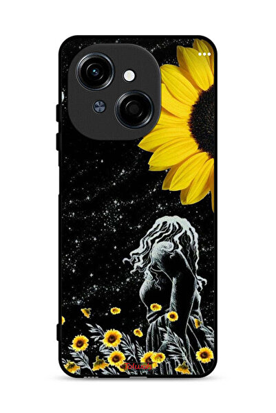 Tolwak غطاء حماية لهاتف تكنو سبارك جو 1 4G، رسم فتاة تنظر إلى القمر