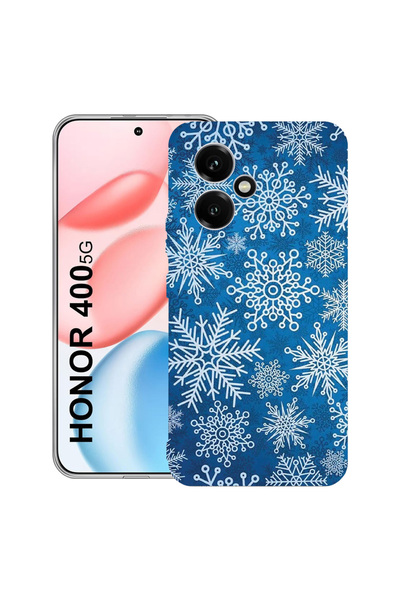 bestcase Carcasă transparentă din silicon pentru Honor 400, model de iarnă, 2...