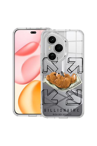 bestcase Carcasă transparentă din silicon pentru Honor 400 Pro, Ursul Billionaire, 2036424 T 1895