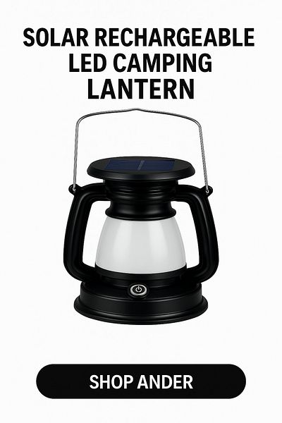 TSUMAB Solar Rechargeable LED Camping Lantern