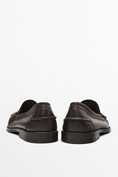 Massimo Dutti Kadife deri bantlı makosen