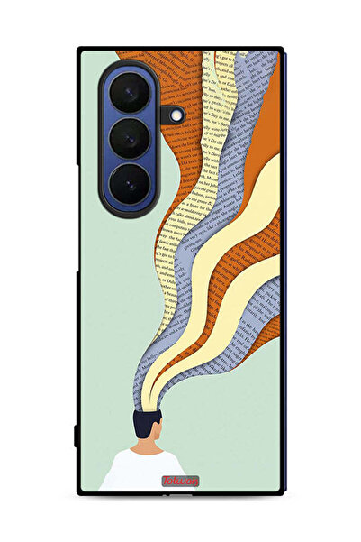 Tolwak غطاء حماية لهاتف Samsung Galaxy Z Fold7 بتصميم فني مع رسومات Data In Mind