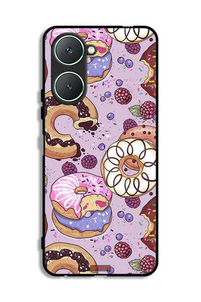 Tolwak غطاء حماية لهاتف Vivo Y18i 4G برسومات دونات فنية