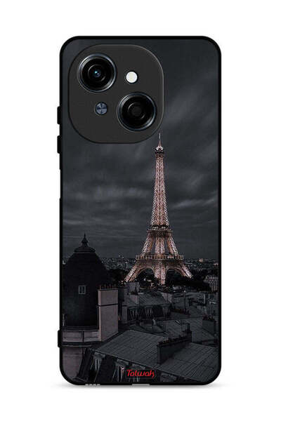 Tolwak غطاء حماية لهاتف تكنو سبارك جو 1 إس 4G بطبعة برج إيفل في الليل