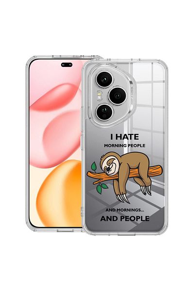 bestcase Carcasă transparentă din silicon pentru Honor 400 Pro, I Hate Morning, 2036424 T 1613