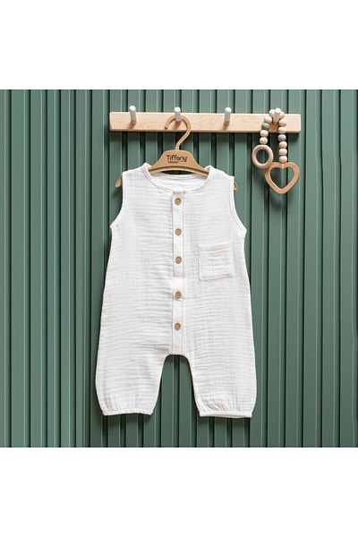 Tiffany Baby Kıds Tiffany Baby Muslin Theme Long Tank Jumpsuit 26024