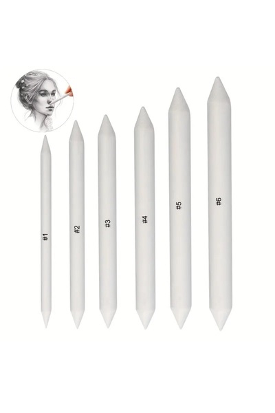 Sanathobi Bețe pentru amestecarea schițelor, tortillion, gumă pentru creion negru, set de umbrire 6 buc.