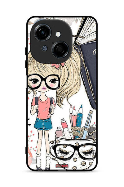 Tolwak غطاء حماية لهاتف تكنو سبارك جو 1 إس 4G بطبعة فتاة وحيد القرن