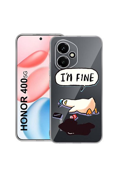 bestcase Carcasă transparentă din silicon pentru Honor 400, Duck Life - I'm Fine, 2036423 T 963