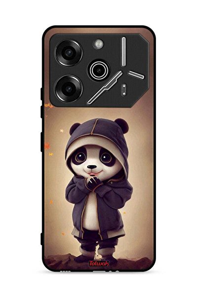 Tolwak غطاء حماية لهاتف تكنو بوفا 6 برو 5G بنقشة باندا صغيرة لطيفة