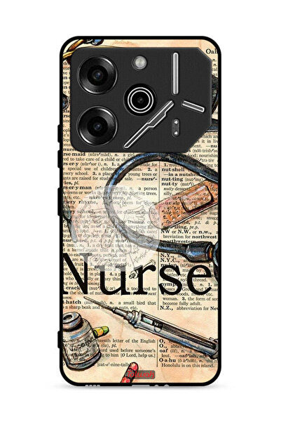 Tolwak غطاء حماية لهاتف Tecno Pova 6 Pro 5G بتصميم أدوات التمريض العتيقة