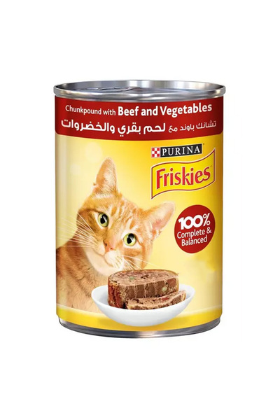 Friskies طعام القطط بورينا لحم البقر والخضروات، 400 غرام