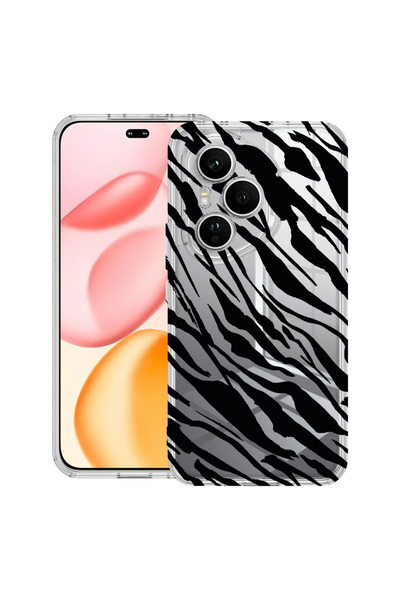bestcase Carcasă transparentă din silicon pentru Honor 400 Pro, model zebră, ...