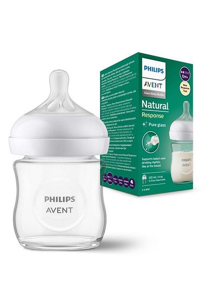Philips Avent - Natural Response 3.0 FeedingÂ Bottle Glass - 120ml