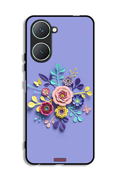 Tolwak غطاء حماية لهاتف Vivo Y18i 4G برسومات زهور