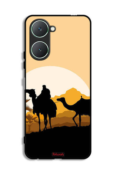 Tolwak غطاء حماية Vivo Y18i 4G برسومات جمال في الصحراء