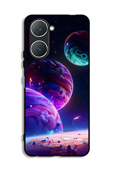 Tolwak غطاء حماية لهاتف Vivo Y18i 4G بنقشة كوكبية