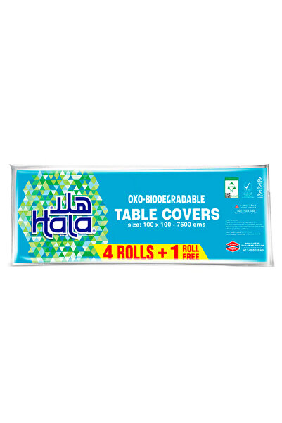 Hala Table Cover Oxo-Biodegradable , 100*1000cm, 4+1