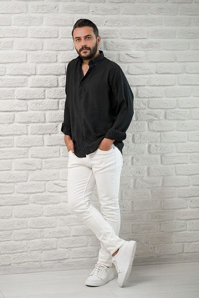 alenmeza Regular Fit Collar Buttoned Summer Modal Fabric Men's Shirt