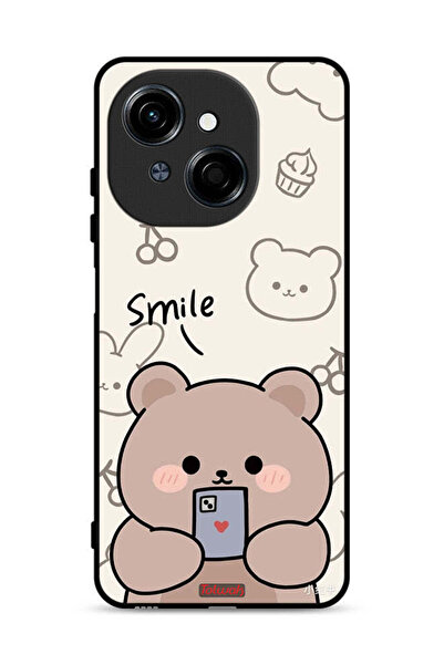 Tolwak غطاء حماية لهاتف تكنو سبارك جو ١ ٤ جي برسومات دب مبتسم