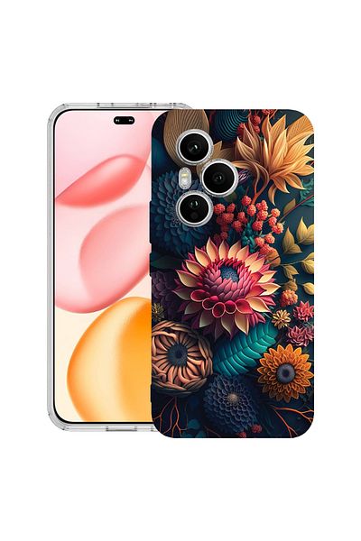 bestcase Carcasă transparentă din silicon pentru Honor 400 Pro, flori colorate, 2036424 T 1241