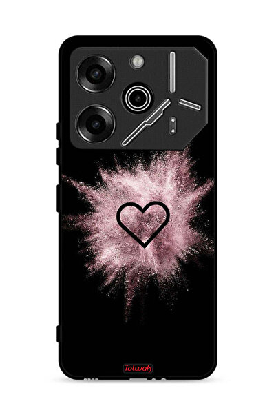Tolwak غطاء حماية لهاتف تكنو بوفا 6 برو 5G بنقشة قلب لامع