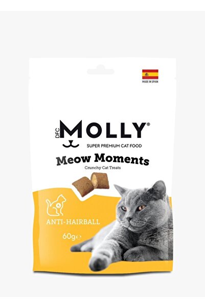 Molly MEOW MOMENTS TÜY YUMAĞI KONTROLÜ KEDİ ÖDÜL MAMASI (ANTİ-HAİRBALL) 60G