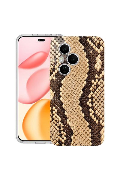 bestcase Carcasă transparentă din silicon pentru Honor 400 Pro, model piele de șarpe, 2036424 T 898