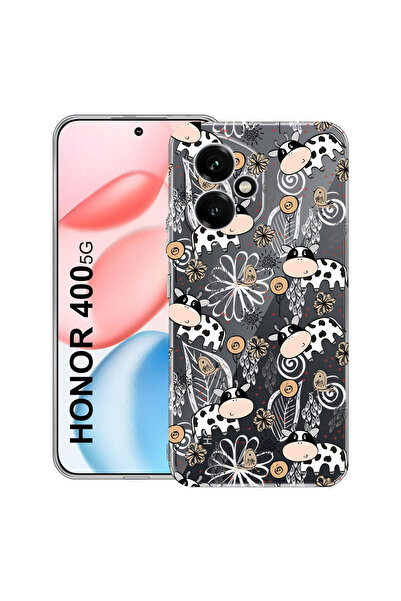 bestcase Carcasă transparentă din silicon pentru Honor 400, model vacă, 20364...