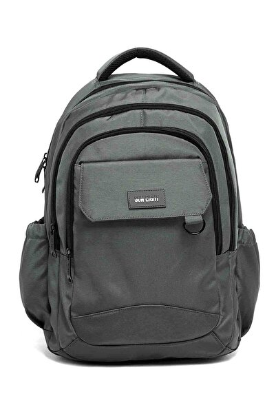 R&B حقيبة ظهر رمادية داكنة للأولاد المراهقين