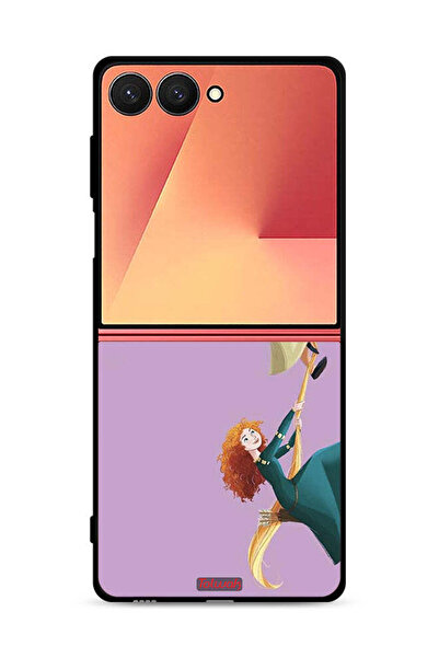 Tolwak غطاء حماية لهاتف سامسونج جالاكسي زد فليب 7 برسومات تسلق للبنات