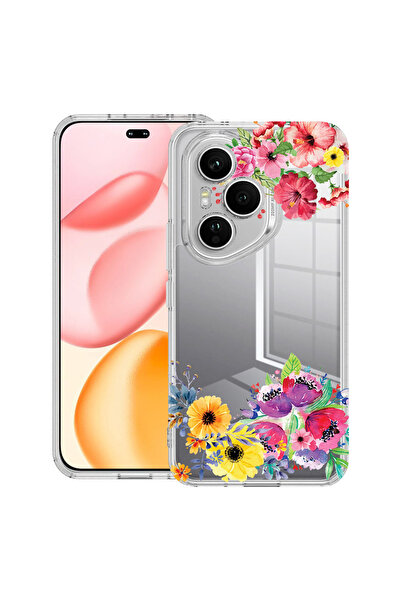 bestcase Carcasă transparentă din silicon pentru Honor 400 Pro, flori, 2036424 T 56