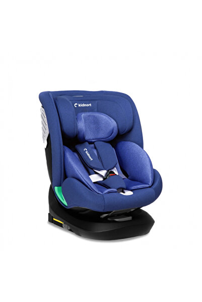 Kidnort Scaun auto pentru copii, Radjur Blue, cu isofix rotativ 360 i-Size 40-150 cm, Top Tether, ce